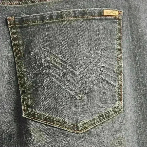 Melissa McCarthy Seven7 Skinny Midrise Distressed Blue Jeans Sz 24W NWOT - Picture 4 of 9